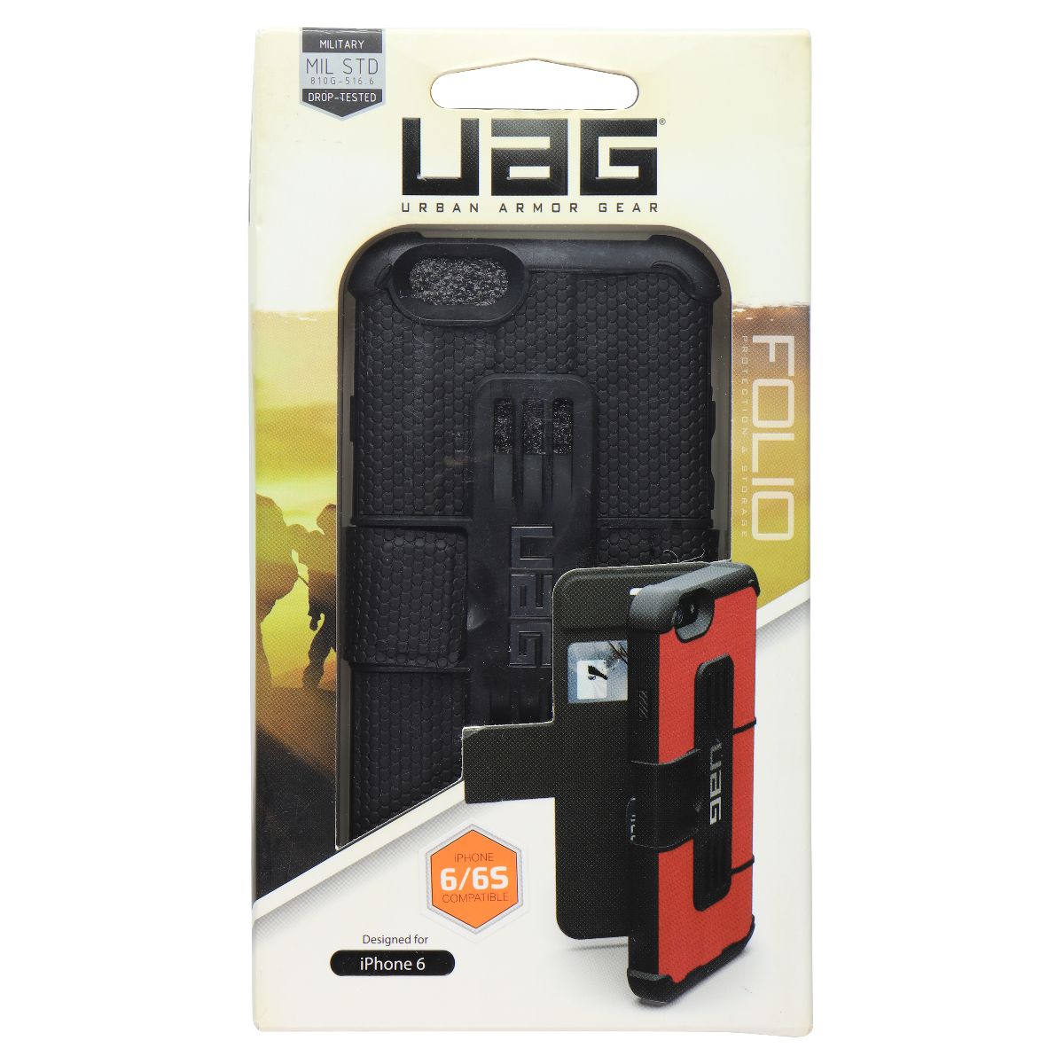 UAG Folio Series Case for Apple iPhone 6s and iPhone 6 - Black Cell Phone - Cases, Covers & Skins Urban Armor Gear    - Simple Cell Bulk Wholesale Pricing - USA Seller