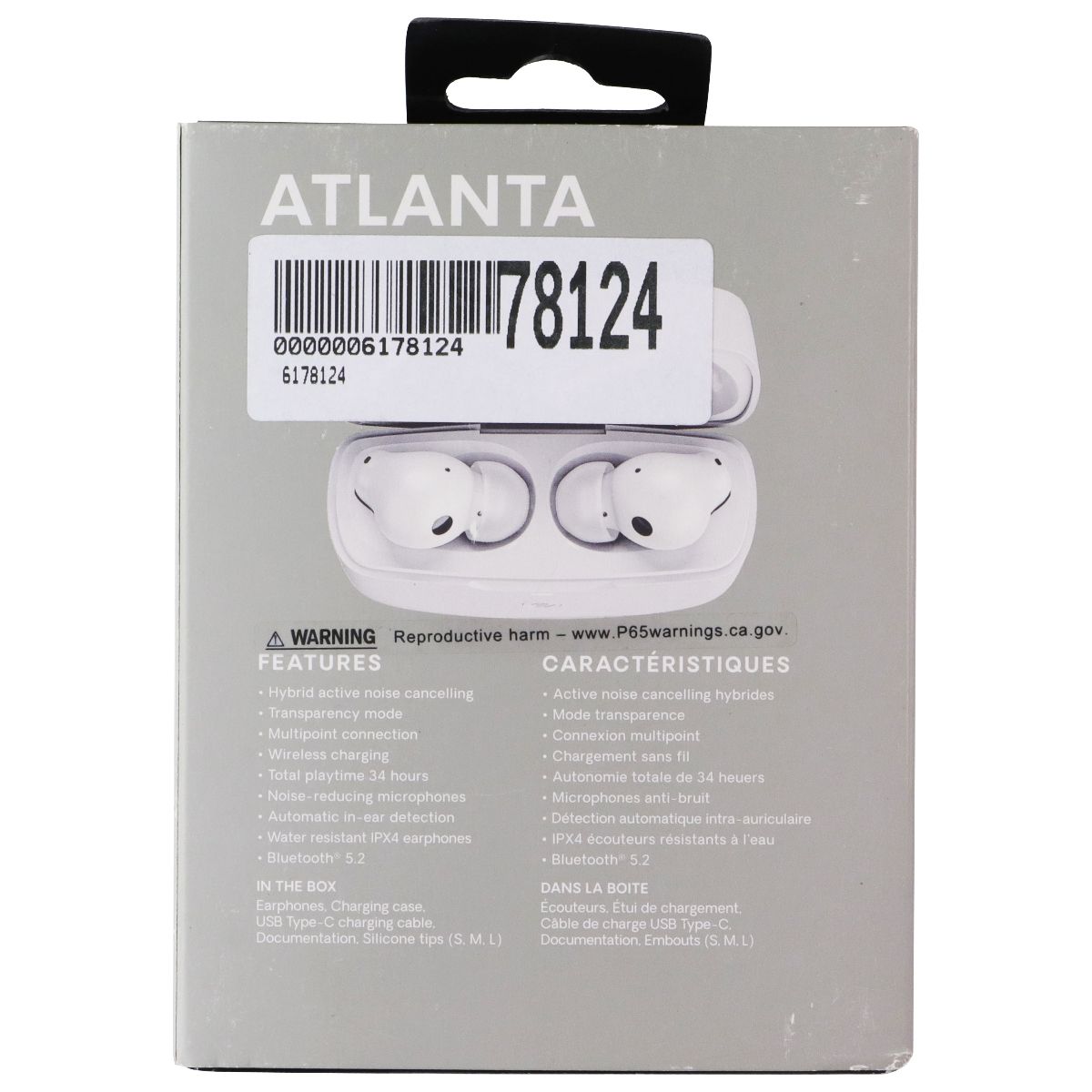Urbanista Atlanta Active Noise Cancelling True Wireless Earbuds - Pure White