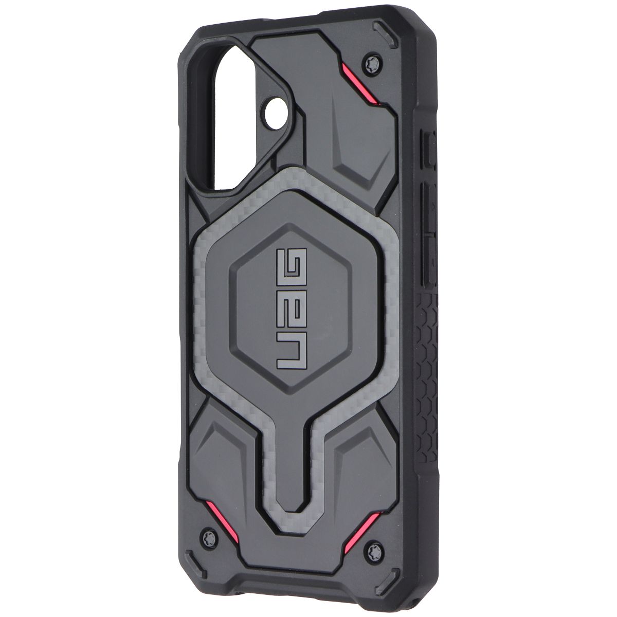 UAG Monarch Pro Series Case for MagSafe for iPhone 16 - Black/Carbon/Red Cell Phone - Cases, Covers & Skins Urban Armor Gear - Simple Cell Bulk Wholesale Pricing - USA Seller
