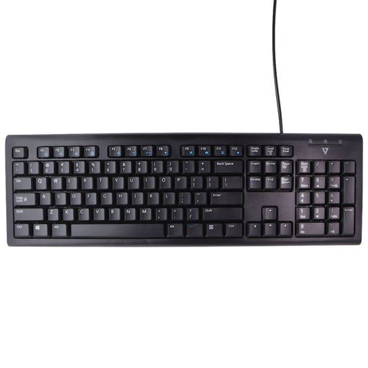 V7 USB Wired Full Size Keyboard and Mouse Combo - Black (CKU200US)