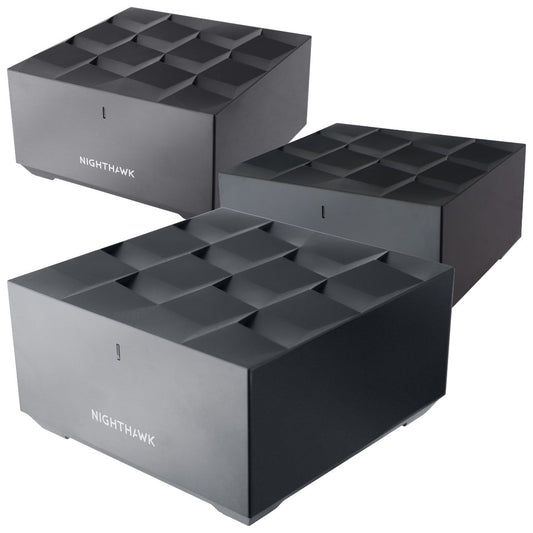NETGEAR Nighthawk Home Mesh WiFi 6 System (MK63) w/ 2 Satellites - Black Networking - Wireless Wi-Fi Routers NIGHTHAWK    - Simple Cell Bulk Wholesale Pricing - USA Seller