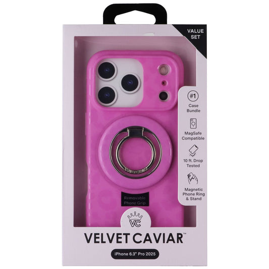 Velvet Caviar MagSafe Case/Magnetic Ring Bundle for iPhone 17 Pro - Pink Leopard