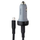 Ventev (30W) USB-C Car Charger + Cable (USB-C to Lightning 8-Pin) - Gray/Black Cell Phone - Cables & Adapters Ventev - Simple Cell Bulk Wholesale Pricing - USA Seller