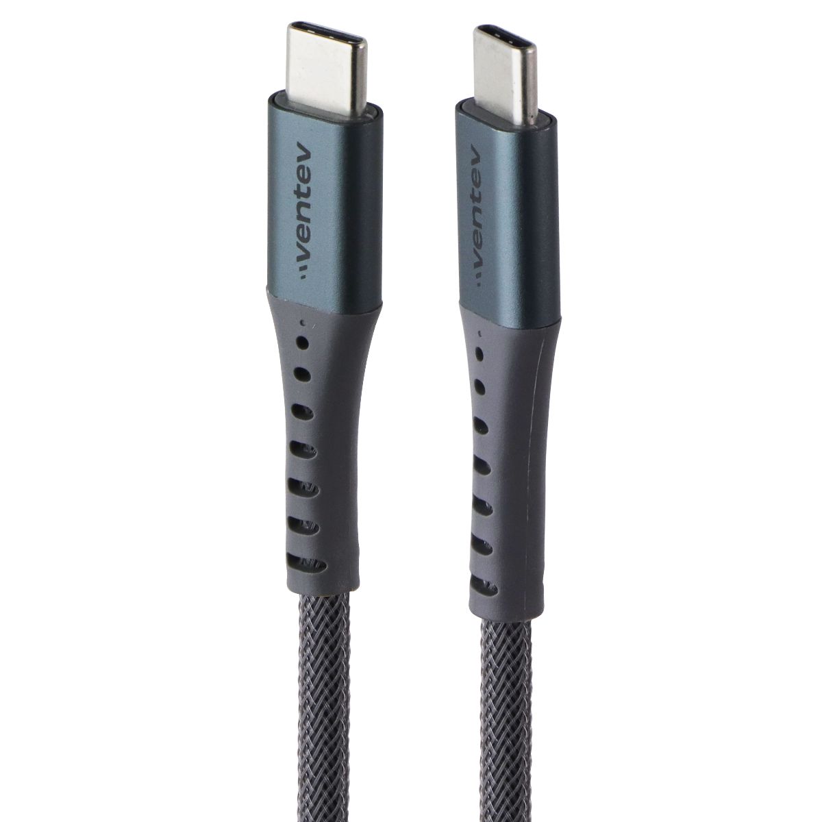 Ventev (10-Foot) USB-C to USB-C Charge and Data Sync Alloy Cable - Steel
