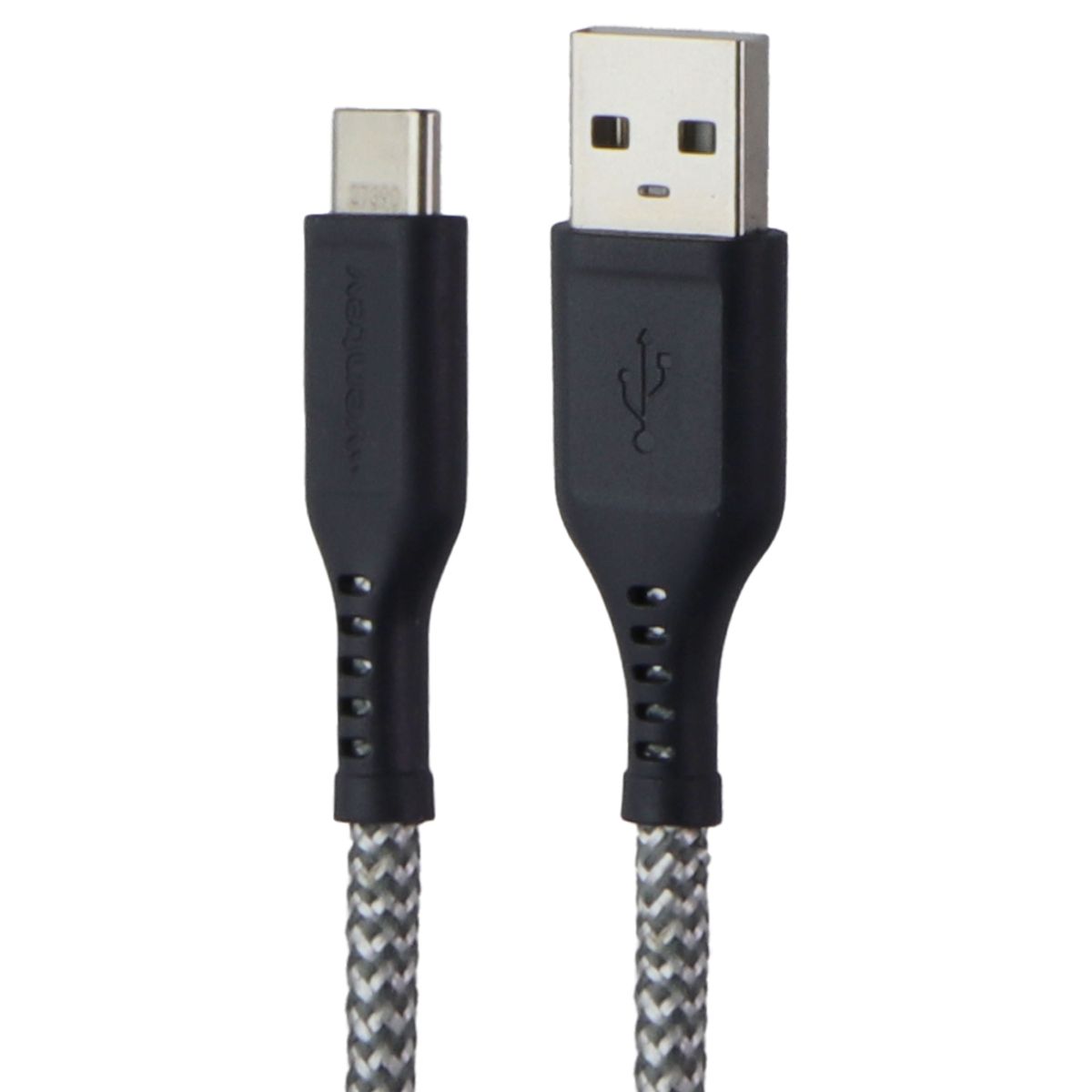 Ventev 6FT Braided High-Speed USB-A to USB-C Cable - Gray Cell Phone - Cables & Adapters Ventev    - Simple Cell Bulk Wholesale Pricing - USA Seller