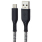 Ventev 6FT Braided High-Speed USB-A to USB-C Cable - Gray Cell Phone - Cables & Adapters Ventev - Simple Cell Bulk Wholesale Pricing - USA Seller