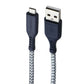 Ventev 6 Foot Braided High Speed USB-A to Micro-USB Cable - Gray Cell Phone - Cables & Adapters Ventev - Simple Cell Bulk Wholesale Pricing - USA Seller