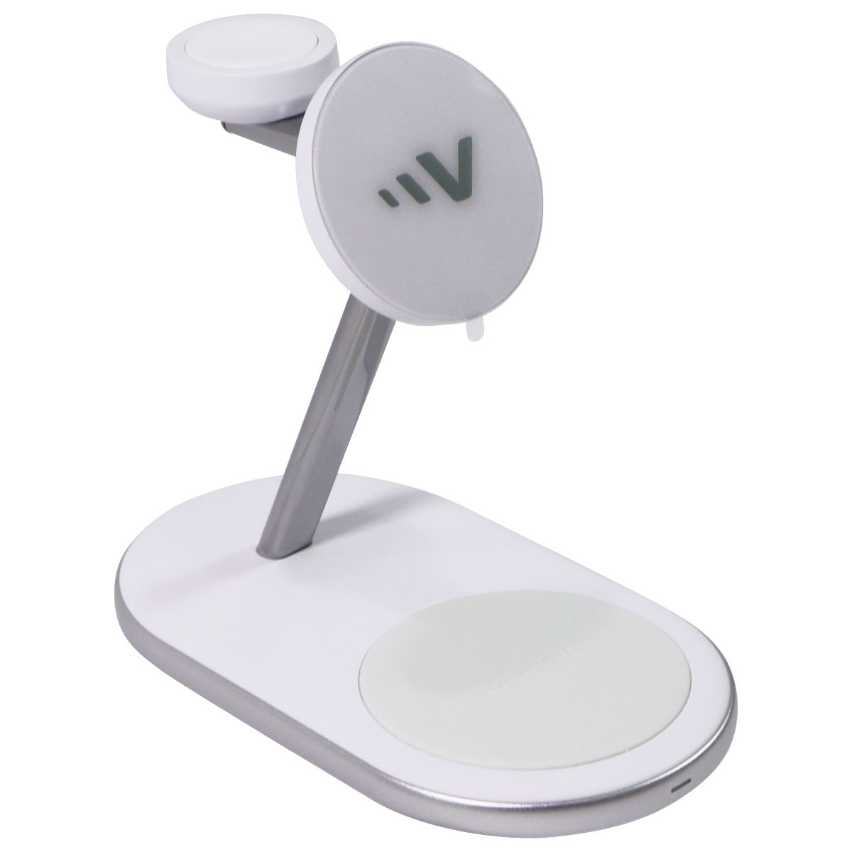 Ventev Qi2 Wireless 3-1 Desk Mount - White/Silver (Q2SSTAND3-266626) Cell Phone - Chargers & Cradles Ventev - Simple Cell Bulk Wholesale Pricing - USA Seller