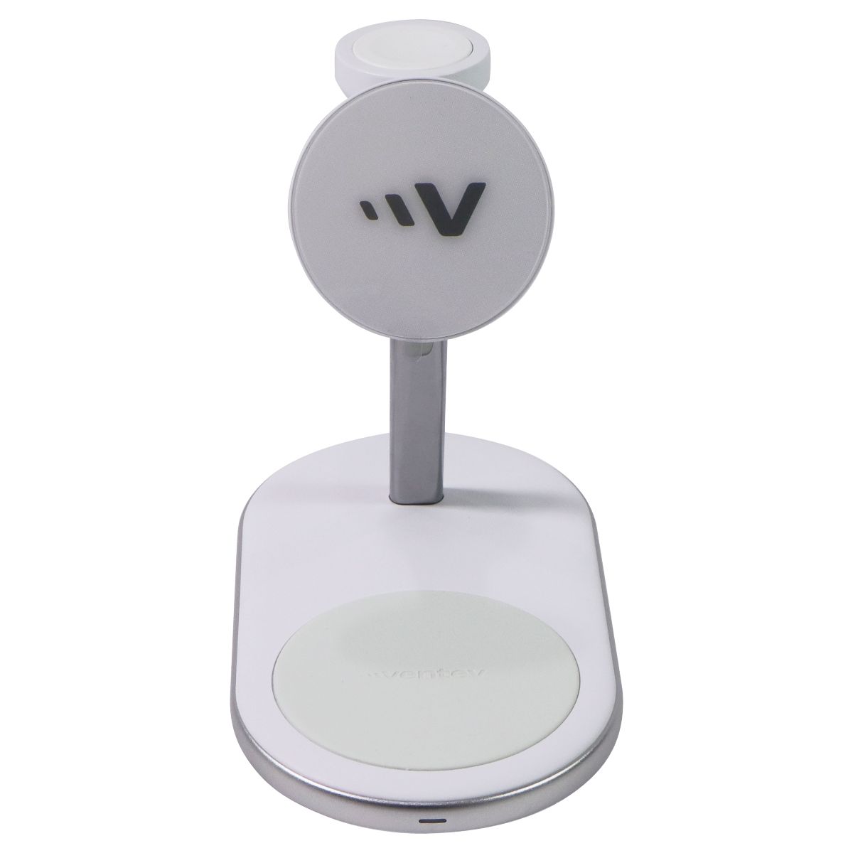Ventev Qi2 Wireless 3-1 Desk Mount - White/Silver (Q2SSTAND3-266626) Cell Phone - Chargers & Cradles Ventev - Simple Cell Bulk Wholesale Pricing - USA Seller