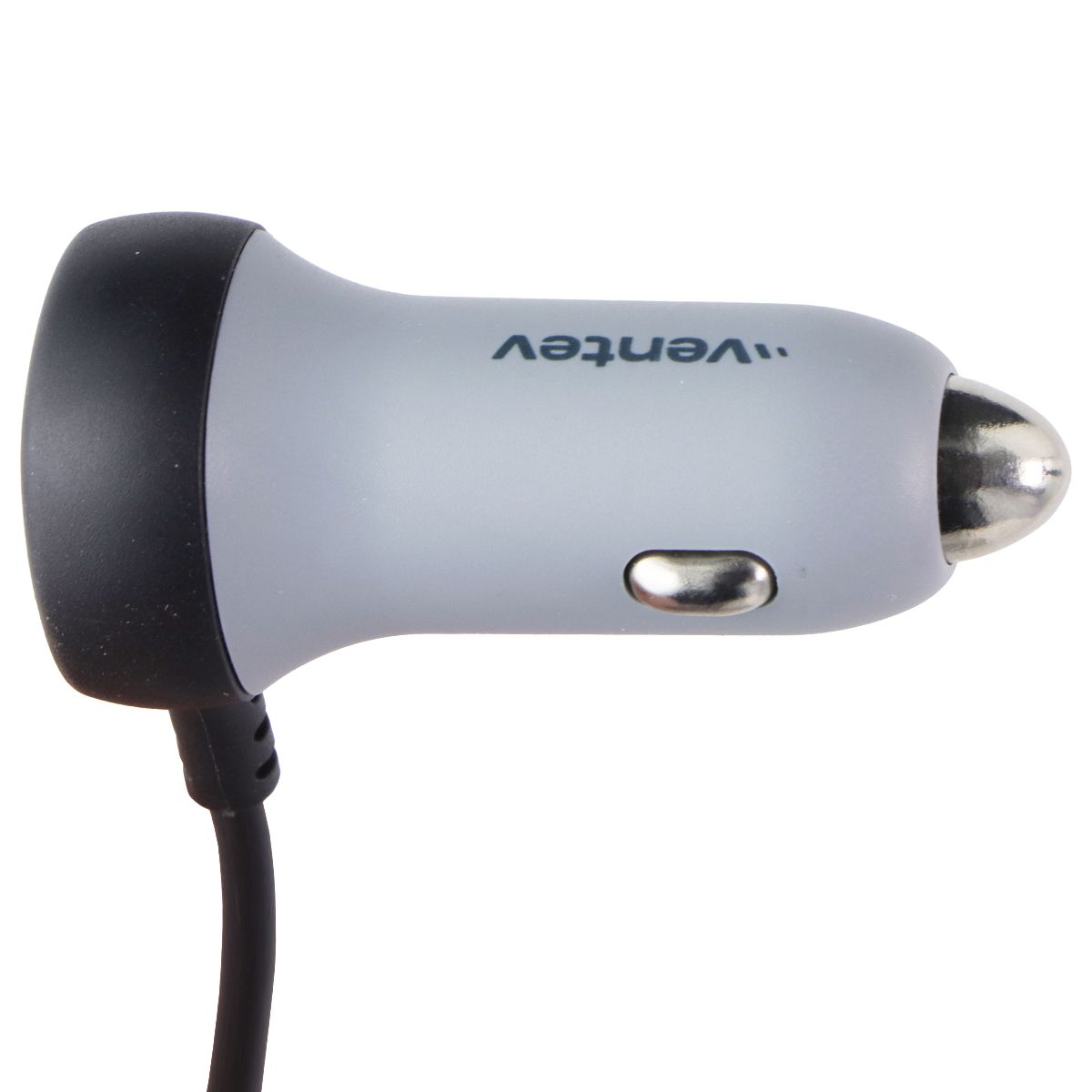 Ventev (27W) Dual Ultra Fast USB-A Car Charger with USB-C Connected Cable - Gray Cell Phone - Chargers & Cradles Ventev - Simple Cell Bulk Wholesale Pricing - USA Seller