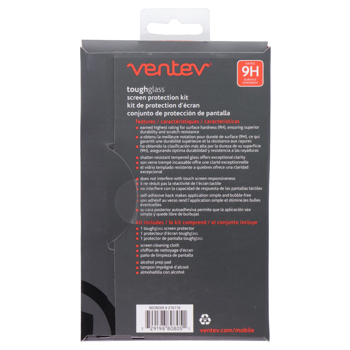 Ventev ToughGlass Tempered Glass Screen Protection Kit for Samsung Galaxy Note 9 Cell Phone - Screen Protectors Ventev - Simple Cell Bulk Wholesale Pricing - USA Seller