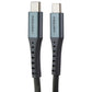 Ventev 10 Foot Alloy Ultra Durable High Speed USB-C to USB-C Cable - Gray Cell Phone - Cables & Adapters Ventev - Simple Cell Bulk Wholesale Pricing - USA Seller