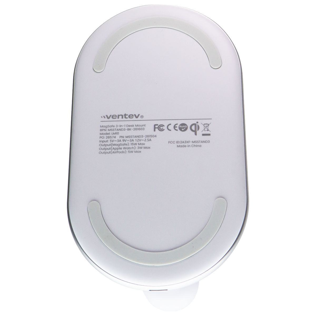 Ventev 15W Mfi Certified 3-in-1 MagSafe Wireless Stand - White (MSSTAND3-261504) Cell Phone - Chargers & Cradles Ventev - Simple Cell Bulk Wholesale Pricing - USA Seller