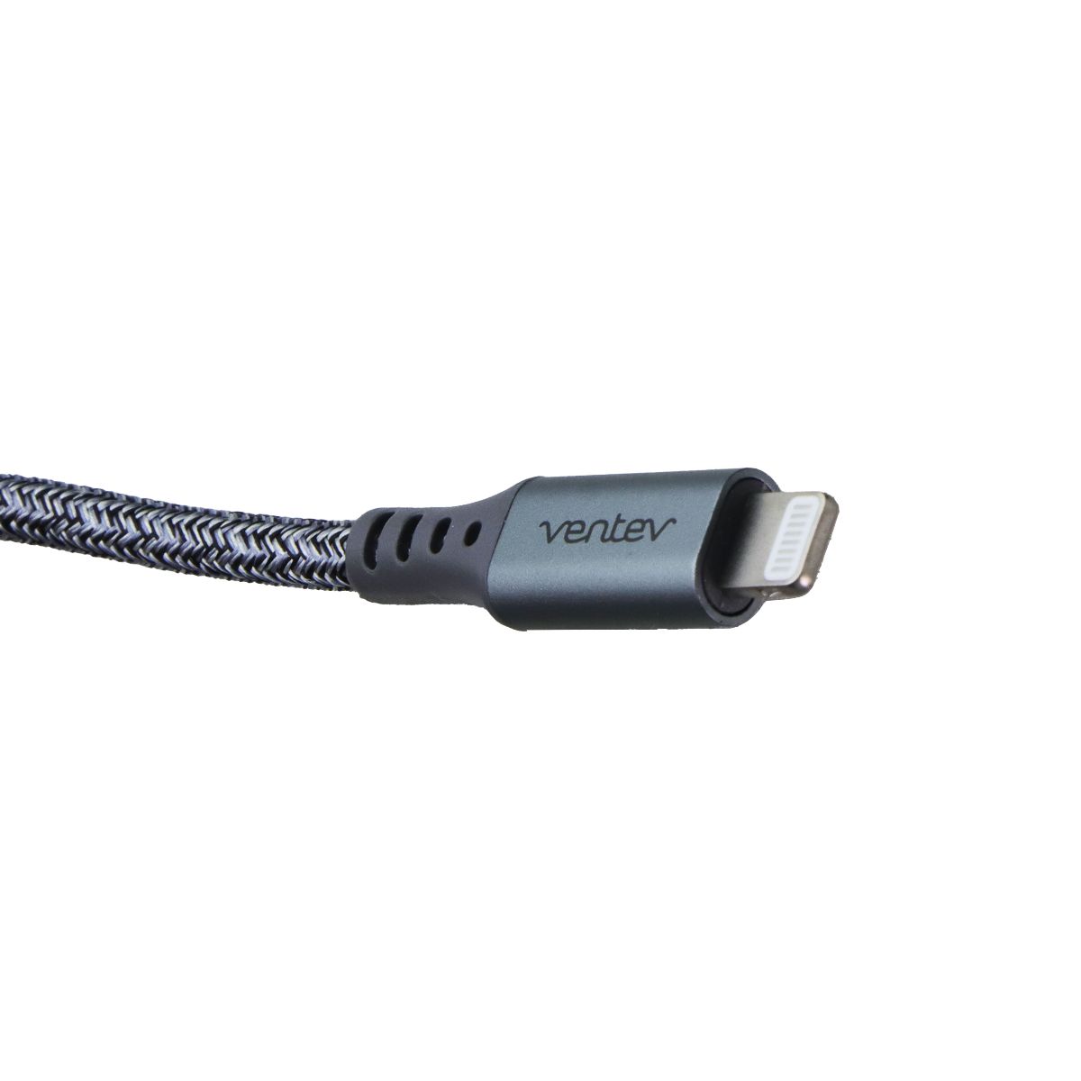 Ventev (3-Foot) Tangle-Free Charge/Sync Helix Coiled USB-C to 8-Pin Cable - Gray Cell Phone - Cables & Adapters Ventev - Simple Cell Bulk Wholesale Pricing - USA Seller
