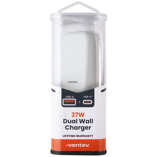 Ventev 27W USB-A/USB-C Dual Port Wall Charger - Gray Cell Phone - Chargers & Cradles Ventev - Simple Cell Bulk Wholesale Pricing - USA Seller