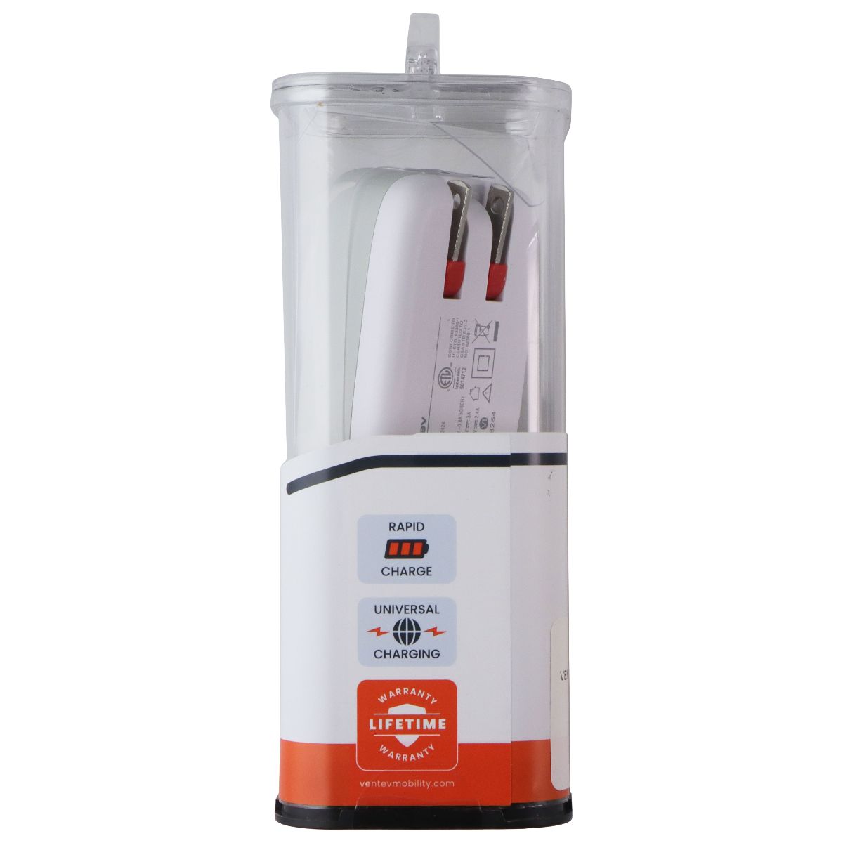 Ventev 27W USB-A/USB-C Dual Port Wall Charger - Gray Cell Phone - Chargers & Cradles Ventev - Simple Cell Bulk Wholesale Pricing - USA Seller