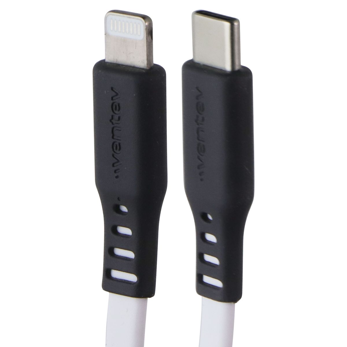 VENTEV 3.3 Foot USB-C to Lightning (8-Pin) High Speed Flat Cable - White Cell Phone - Cables & Adapters Ventev - Simple Cell Bulk Wholesale Pricing - USA Seller