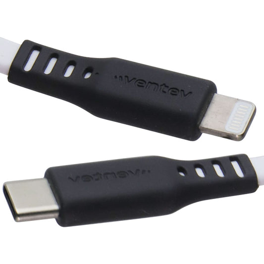 VENTEV 3.3 Foot USB-C to Lightning (8-Pin) High Speed Flat Cable - White Cell Phone - Cables & Adapters Ventev - Simple Cell Bulk Wholesale Pricing - USA Seller