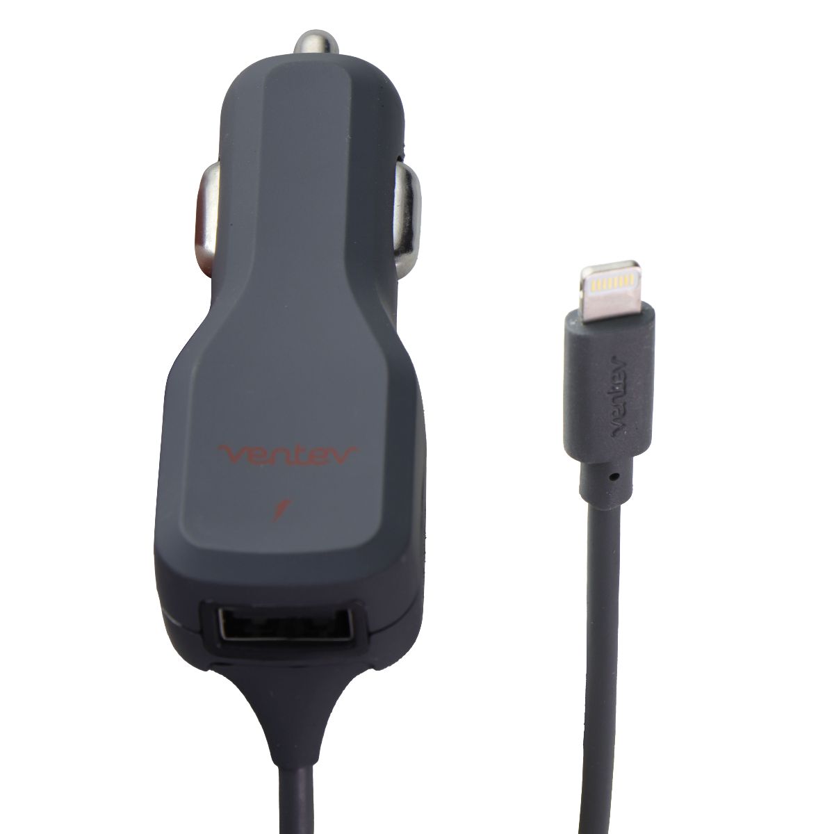Ventev 20W Dashport r2400c Dual Car Charger with-USB A and Lightning 8-Pin Cell Phone - Chargers & Cradles Ventev - Simple Cell Bulk Wholesale Pricing - USA Seller