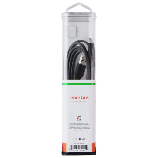 Ventev 6 Foot USB-A to USB-C High Speed Tangle Free Flat Cable - Gray Cell Phone - Cables & Adapters Ventev - Simple Cell Bulk Wholesale Pricing - USA Seller