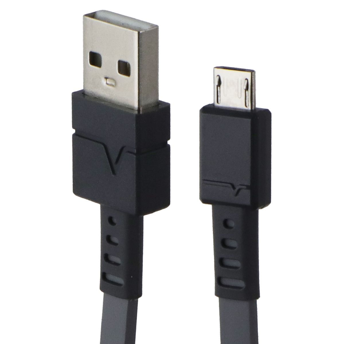 Ventev (6-Foot) USB-A to Micro-USB High Speed Tangle Free Flat Cable - Gray