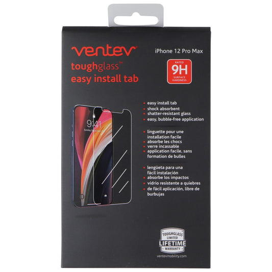 Ventev Tough Glass w/ Easy Install Tab Screen Protector for iPhone 12 Pro Max Cell Phone - Screen Protectors Ventev    - Simple Cell Bulk Wholesale Pricing - USA Seller