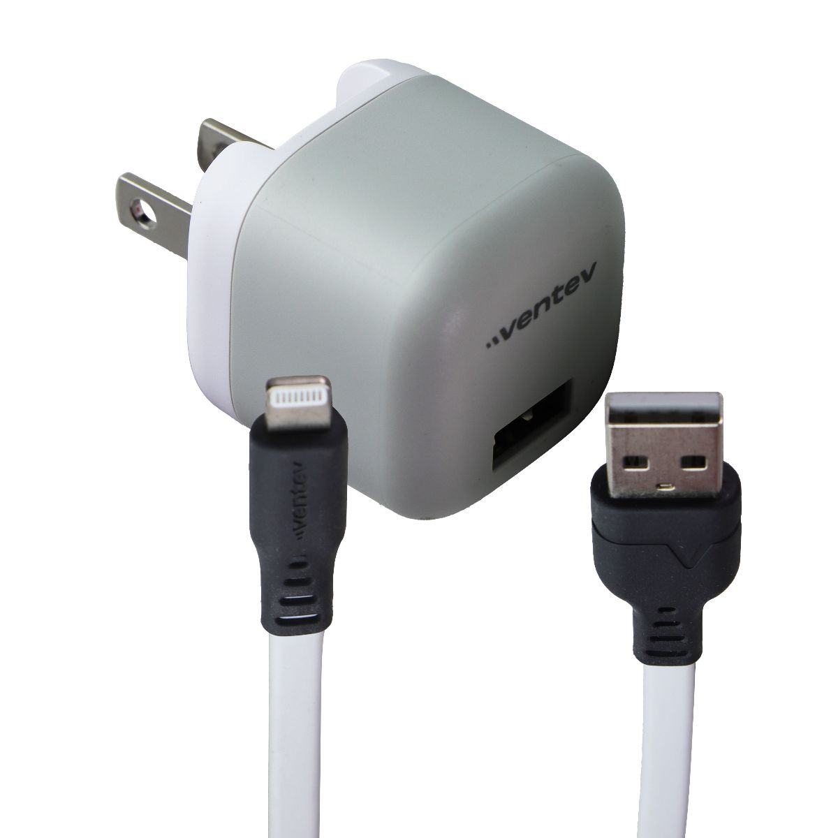 Ventev 12W Wall Charger + 3.3-Ft Lightning 8-Pin Cable - White Cell Phone - Chargers & Cradles Ventev - Simple Cell Bulk Wholesale Pricing - USA Seller