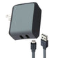 Ventev (504859) 3.3Ft 2port Wall Charger & Cable for Micro USB Devices - Gray Cell Phone - Cables & Adapters Ventev - Simple Cell Bulk Wholesale Pricing - USA Seller