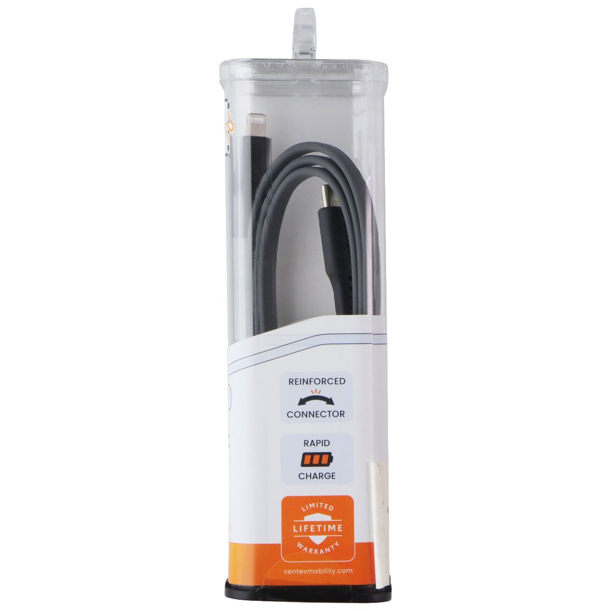 Ventev 3.3-Foot USB-C to Lightning 8-Pin Flat Cable - Gray