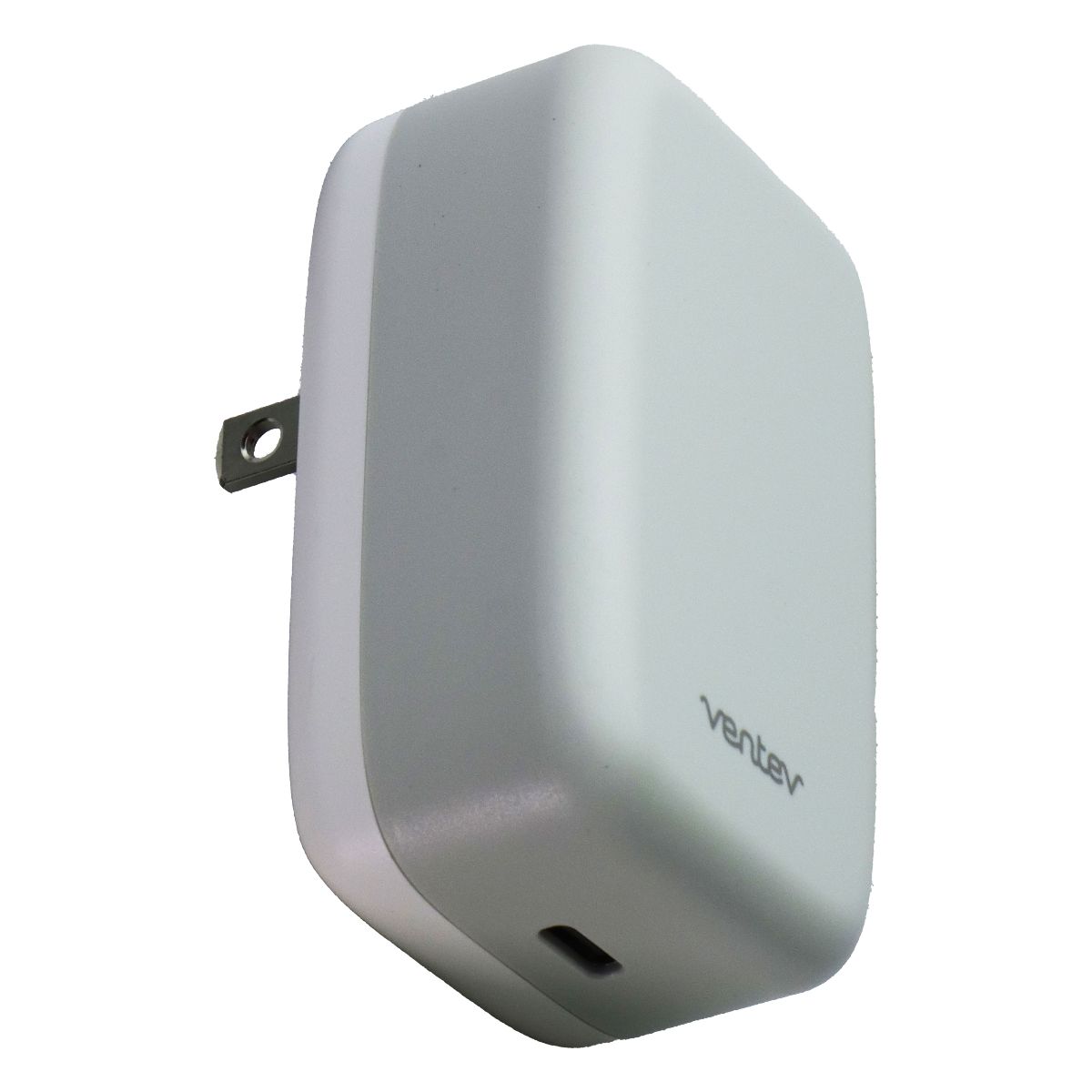 Ventev 30W Single Port USB-C Wall Charger with Folding Prongs - White