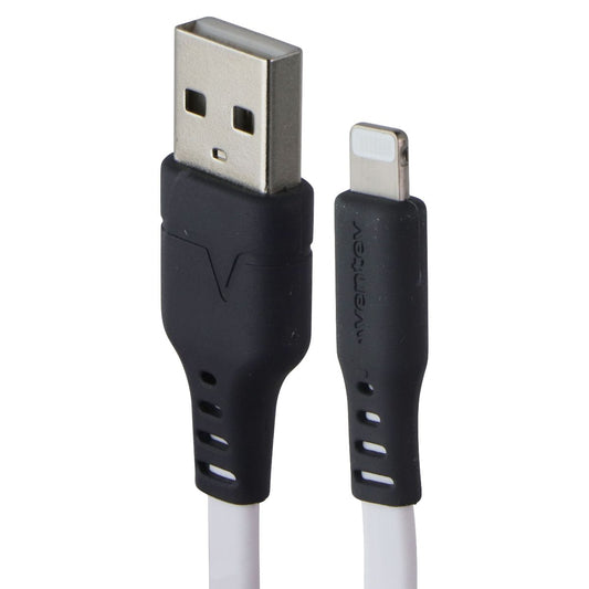 VENTEV 3.3 Foot USB-A to Lightning (8-Pin) High Speed Flat Cable - White Cell Phone - Cables & Adapters Ventev - Simple Cell Bulk Wholesale Pricing - USA Seller