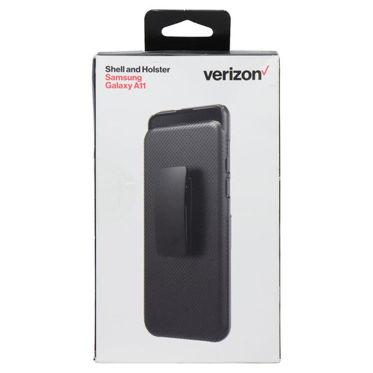 Verizon Shell and Holster Combo Case for Samsung Galaxy A11 - Black Cell Phone - Cases, Covers & Skins Verizon - Simple Cell Bulk Wholesale Pricing - USA Seller