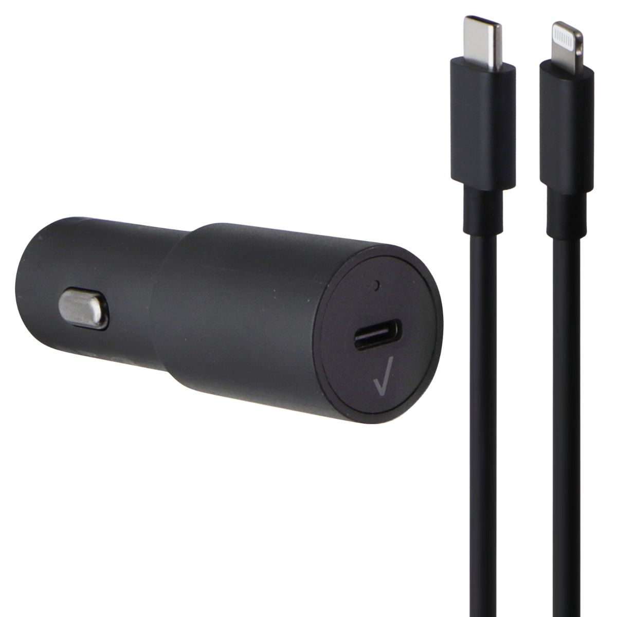 Verizon (6Ft) Vehicle Charger (45W) with USB-C to Lightning Cable - Black Cell Phone - Chargers & Cradles Verizon - Simple Cell Bulk Wholesale Pricing - USA Seller