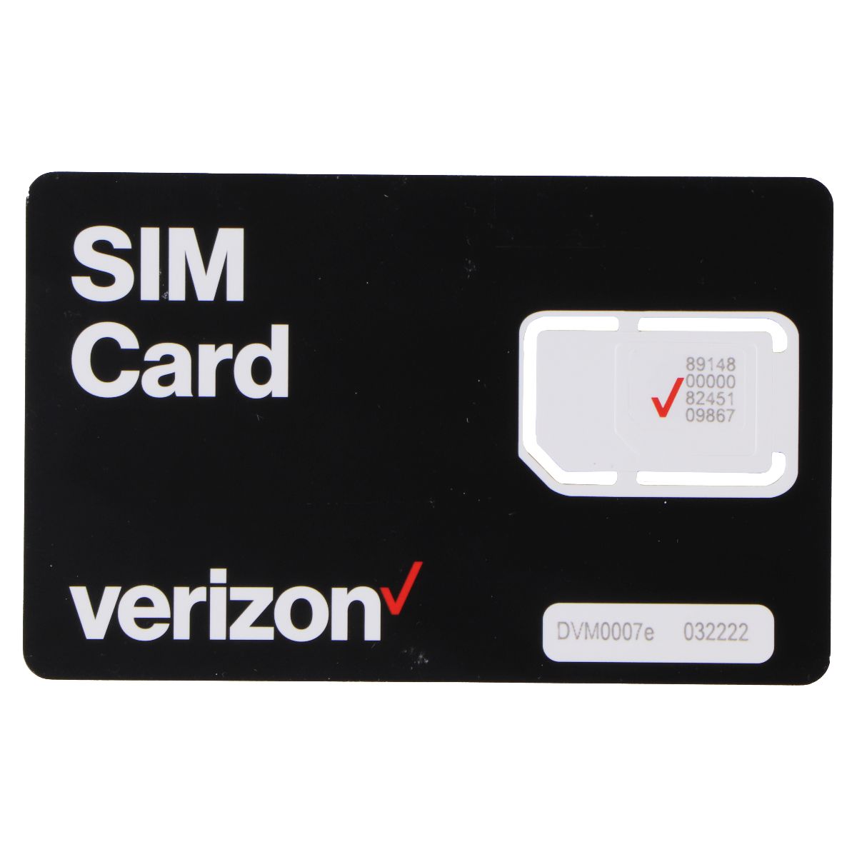 Verizon SIM Card (M2MTCSIM-TRI-NR-D) 3 Size Cutout Phone Cards & SIM Cards Verizon - Simple Cell Bulk Wholesale Pricing - USA Seller