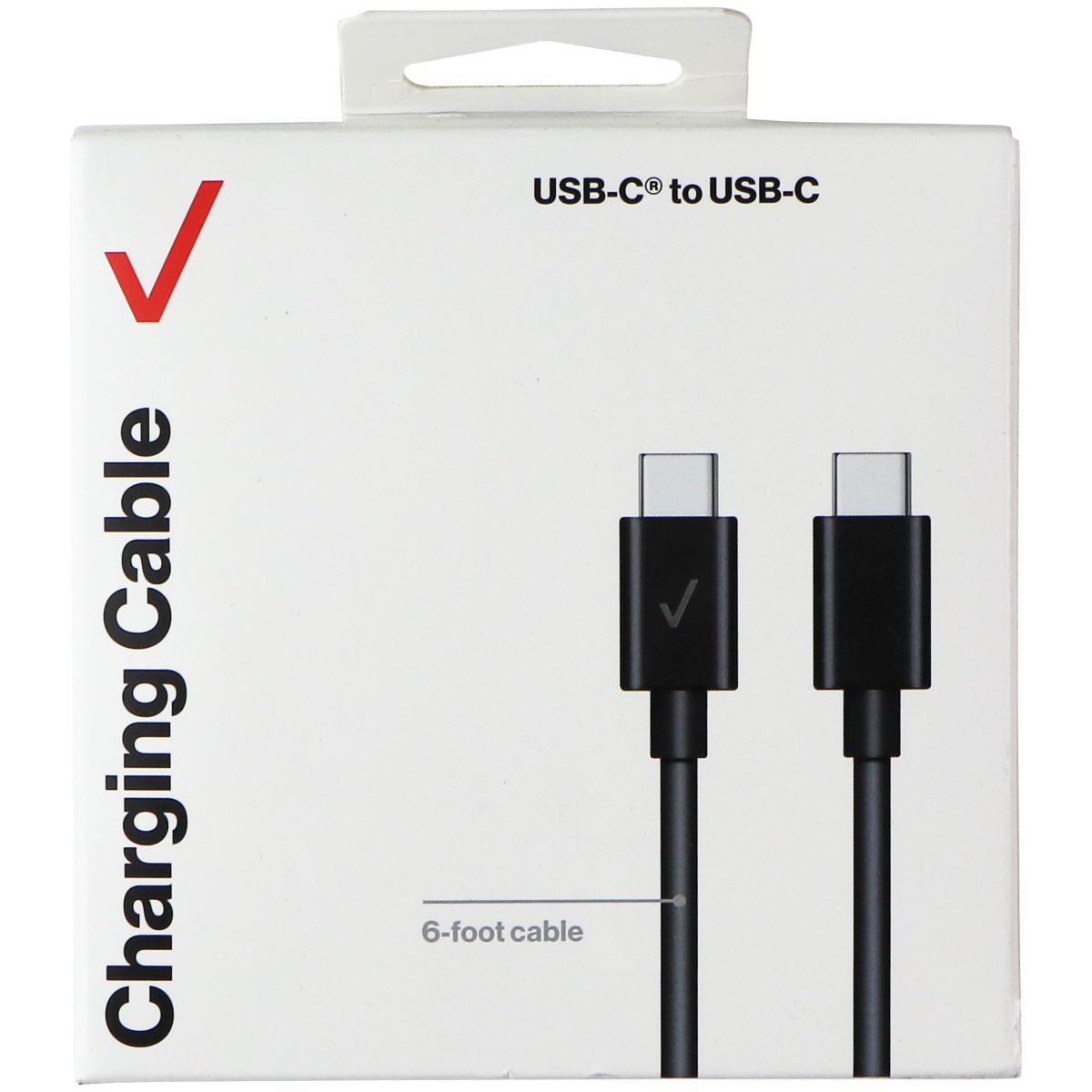 Verizon (6Ft) USB-C to USB-C Charging Cable - Black (CAB6CTOCBLK-A) Cell Phone - Cables & Adapters Verizon    - Simple Cell Bulk Wholesale Pricing - USA Seller