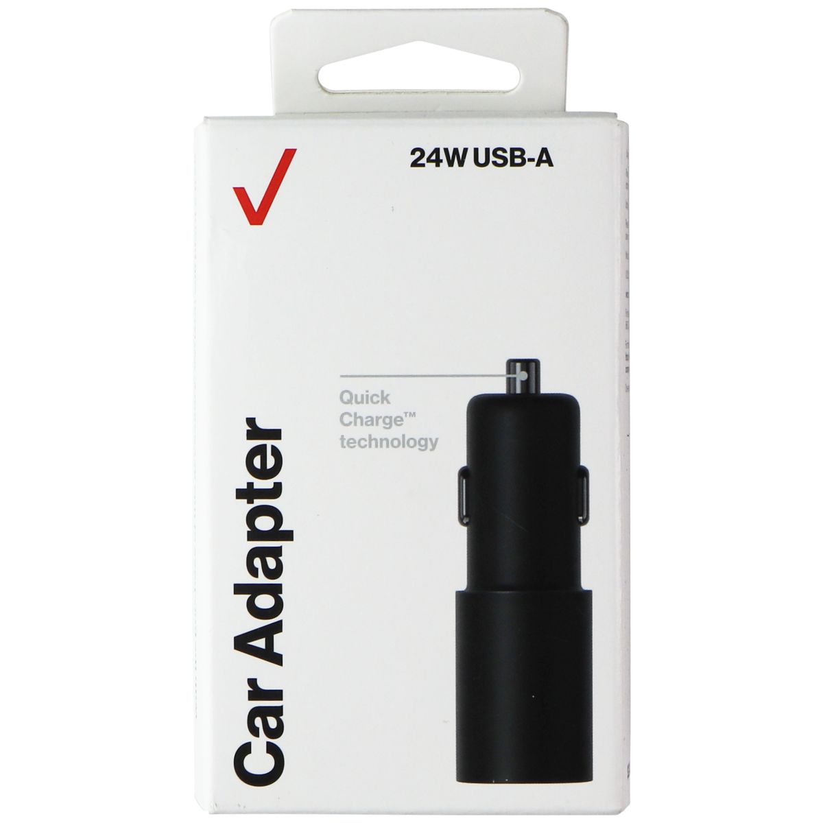 Verizon (24W) Quick Charge USB-A Car Adapter - Black (VPC24WQCBLK-A) Cell Phone - Cables & Adapters Verizon - Simple Cell Bulk Wholesale Pricing - USA Seller