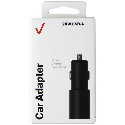 Verizon (24W) Quick Charge USB-A Car Adapter - Black (VPC24WQCBLK-A) Cell Phone - Cables & Adapters Verizon - Simple Cell Bulk Wholesale Pricing - USA Seller