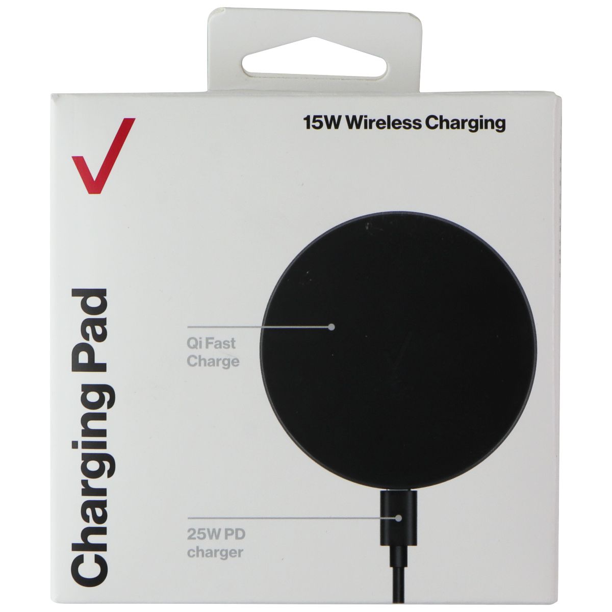 Verizon (15W) Qi Wireless Charging Pad - Black (WC15WGGLBLK-A) Cell Phone - Chargers & Cradles Verizon - Simple Cell Bulk Wholesale Pricing - USA Seller
