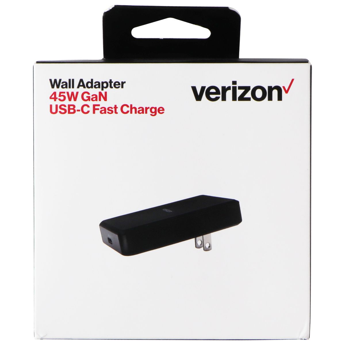 Verizon (45W) GaN USB-C Fast Charge Wall Adapter - Black Cell Phone - Cables & Adapters Verizon    - Simple Cell Bulk Wholesale Pricing - USA Seller