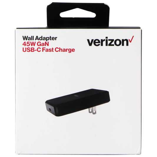 Verizon (45W) GaN USB-C Fast Charge Wall Adapter - Black Cell Phone - Cables & Adapters Verizon    - Simple Cell Bulk Wholesale Pricing - USA Seller