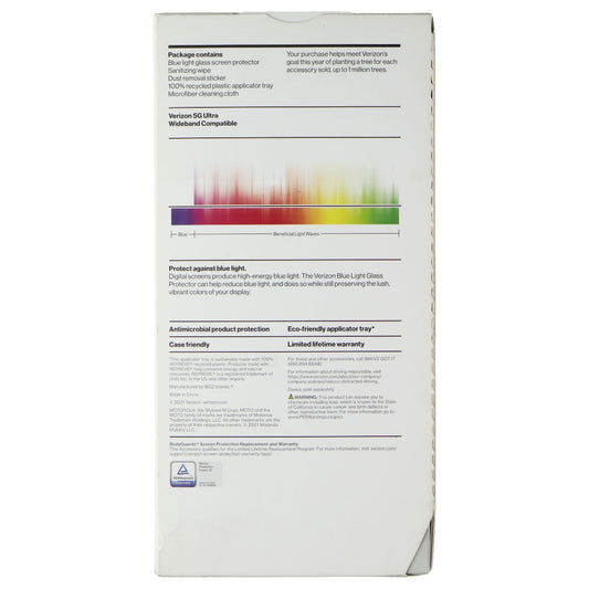 Verizon Blue Light Screen Protector for Motorola One 5G UW Ace - Clear/Tinted Cell Phone - Cases, Covers & Skins Verizon - Simple Cell Bulk Wholesale Pricing - USA Seller