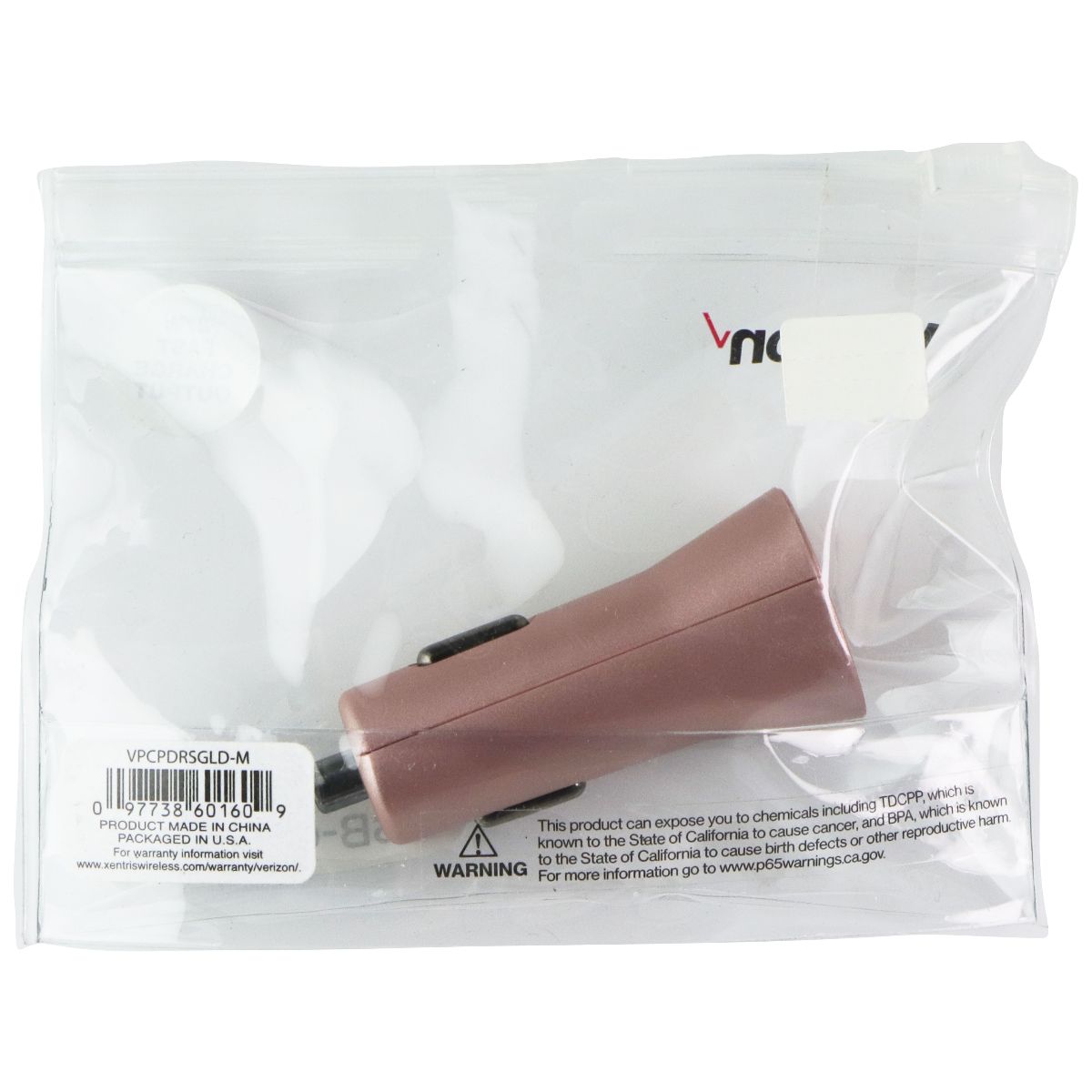 Verizon 27W USB-C (Type C) Fast Charge Car Charger - Rose Gold (VPCPDRSGLD) Cell Phone - Chargers & Cradles Verizon - Simple Cell Bulk Wholesale Pricing - USA Seller