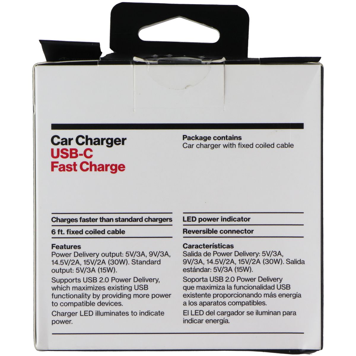 Verizon USB-C Fast Charge Car Charger - Black Cell Phone - Chargers & Cradles Verizon - Simple Cell Bulk Wholesale Pricing - USA Seller