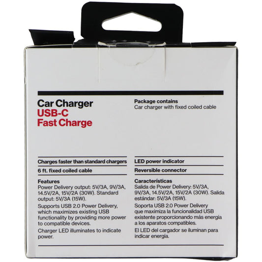 Verizon USB-C Fast Charge Car Charger - Black Cell Phone - Chargers & Cradles Verizon - Simple Cell Bulk Wholesale Pricing - USA Seller
