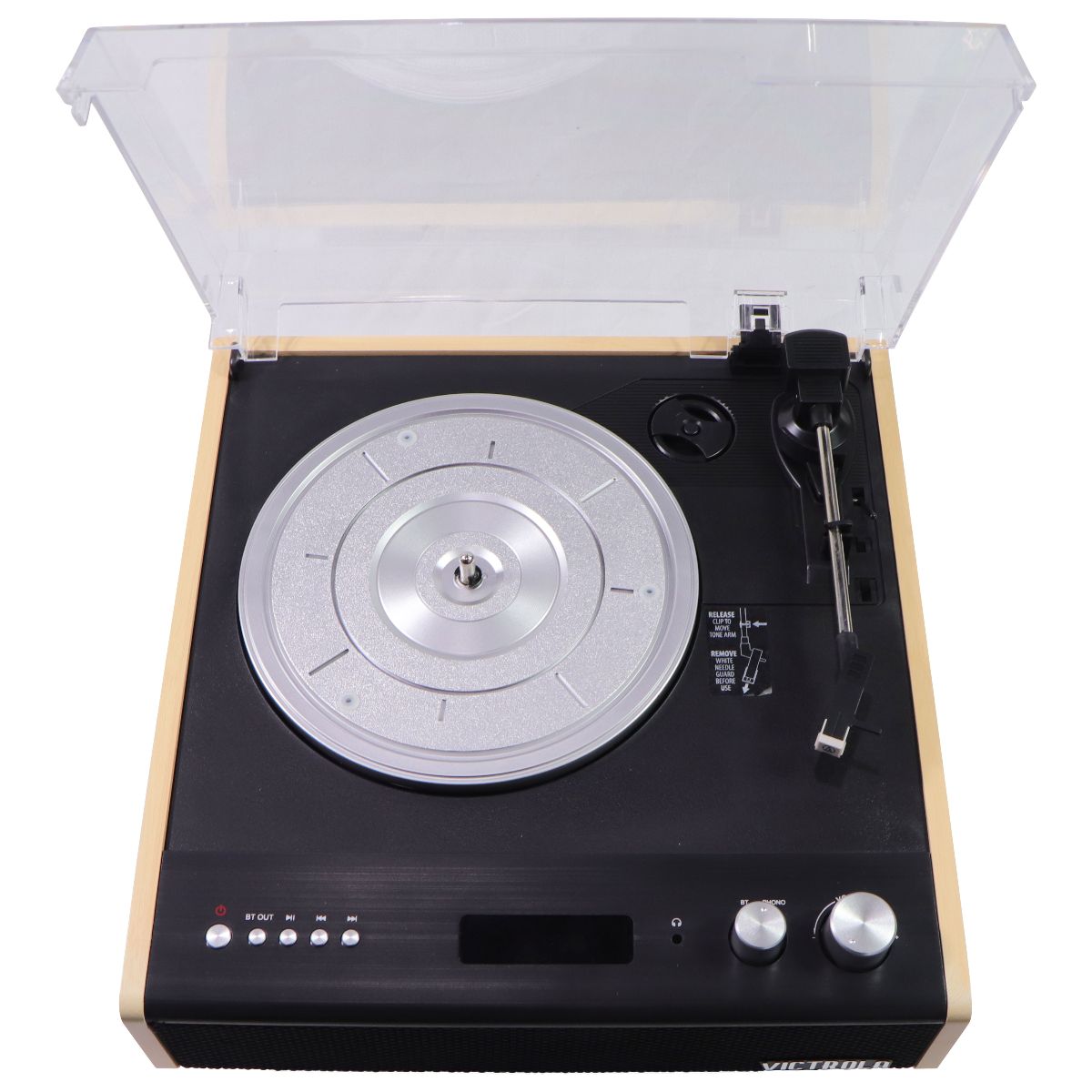 Victrola Eastwood 3-Speed Bluetooth Turntable with Built-in Speakers - Bamboo Home Audio Stereos, Components - Record Players/Home Turntables Victrola - Simple Cell Bulk Wholesale Pricing - USA Seller