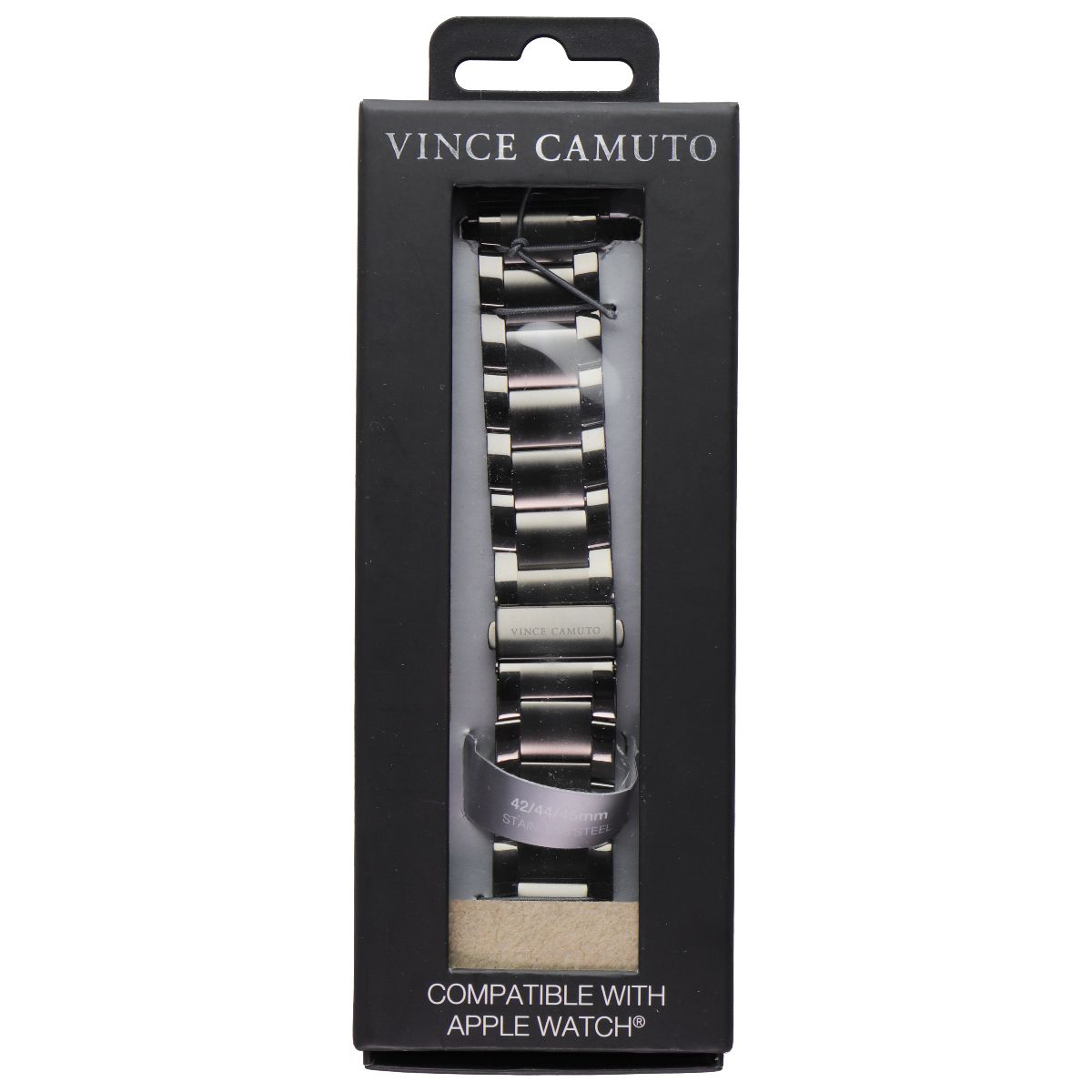 Vince Camuto Stainless Steel Watch Band for Apple Watch (42/44/45mm) - Gunmetal Smart Watch Accessories - Watch Bands Vince Camuto    - Simple Cell Bulk Wholesale Pricing - USA Seller