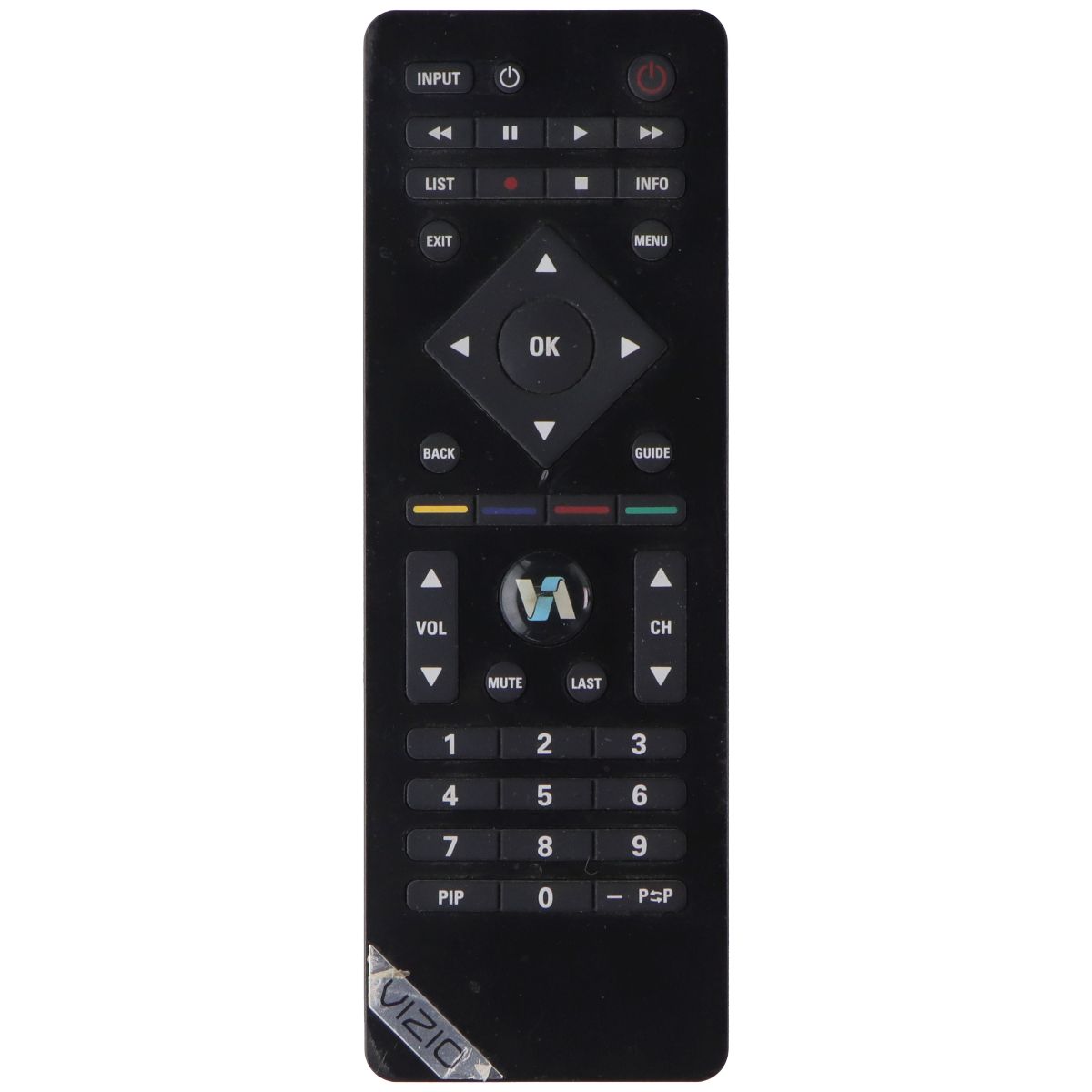 Vizio Remote Control with Keypad (KWR600001/02) - Black TV, Video & Audio Accessories - Remote Controls Vizio - Simple Cell Bulk Wholesale Pricing - USA Seller