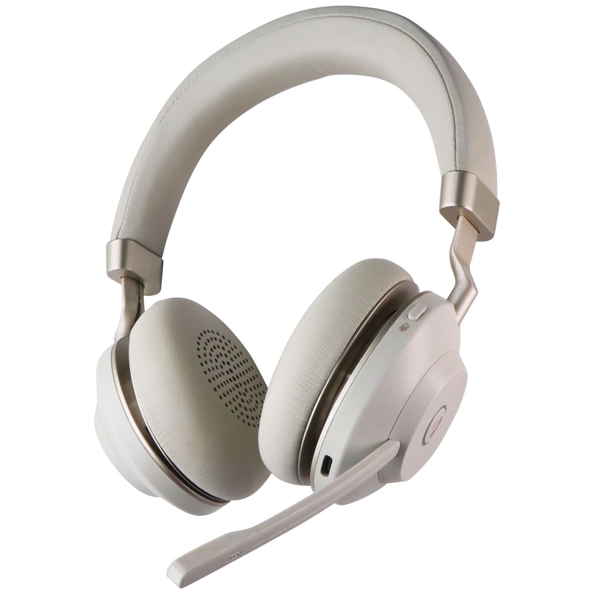 Vonztek Bluetooth Headset with Mic/Charging Base/USB Dongle - Champagne White Computer Accessories - Headsets Vonztek - Simple Cell Bulk Wholesale Pricing - USA Seller