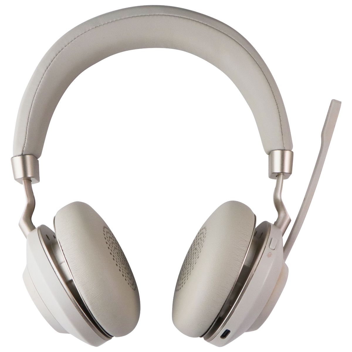 Vonztek Bluetooth Headset with Mic/Charging Base/USB Dongle - Champagne White Computer Accessories - Headsets Vonztek - Simple Cell Bulk Wholesale Pricing - USA Seller