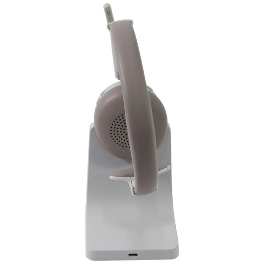 Vonztek Wireless Bluetooth Office Headset with Charge Base - White Brown (BT-88)